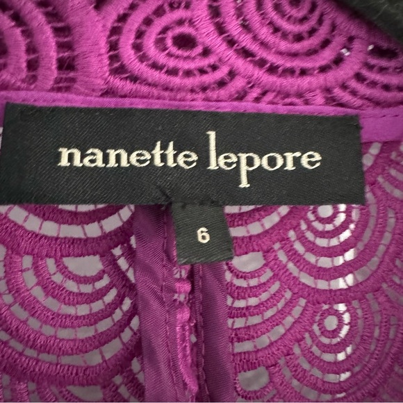 Nanette Lepore Acrobat Jacket Purple Lace size 6 - Picture 6 of 7